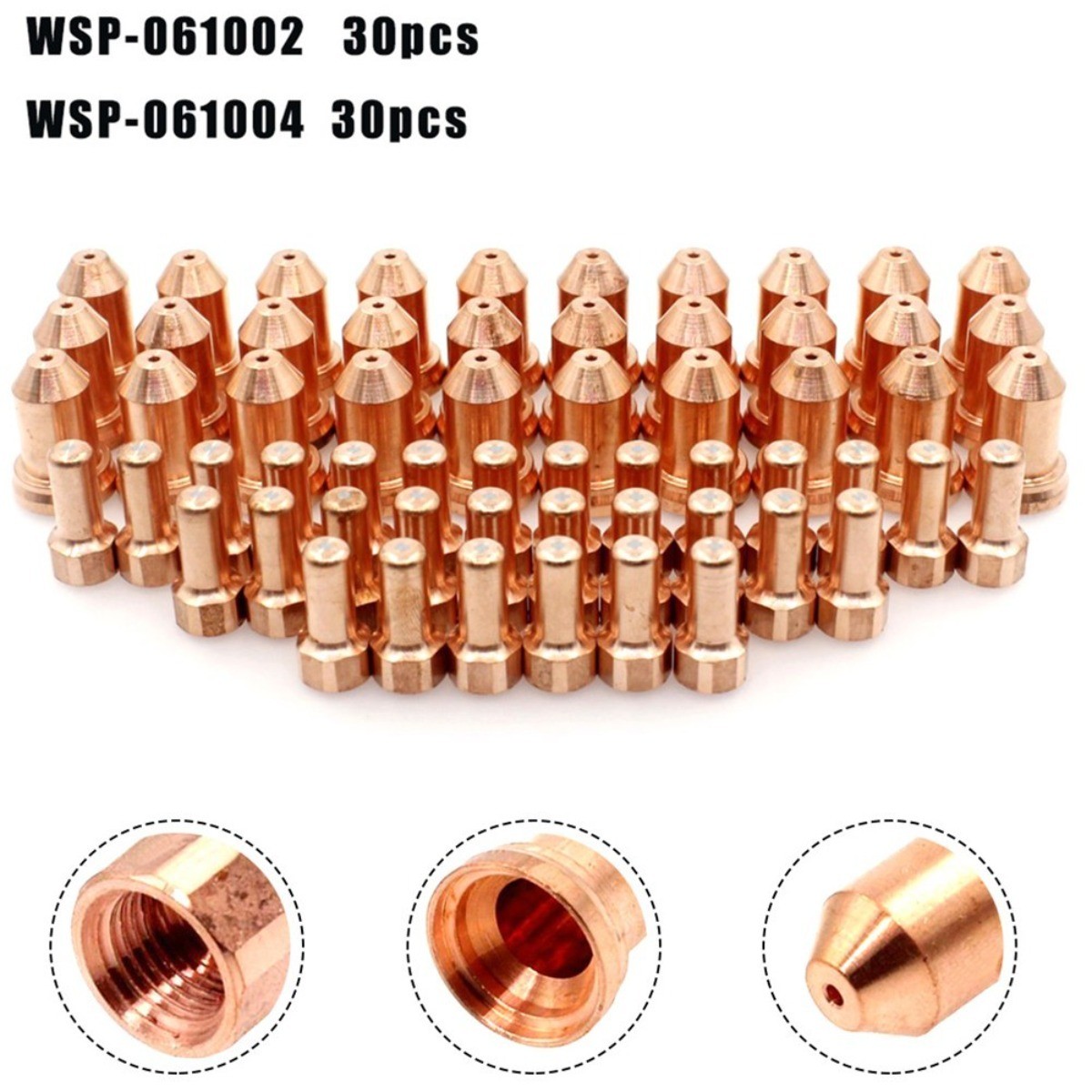 60X PT-80,IPT-80 Plasma Cutter Torch Electrode 1.2mm Tips 52558 51311.12 Gadgets