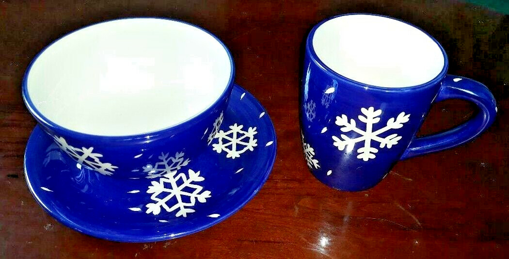 "Moonlit Snow" 3 Piece Dinnerware Set