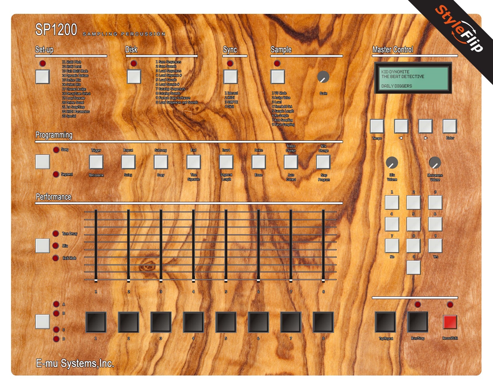 E-mu SP-1200  |  Wood 6  | Protective Decal | StyleFlip Skins