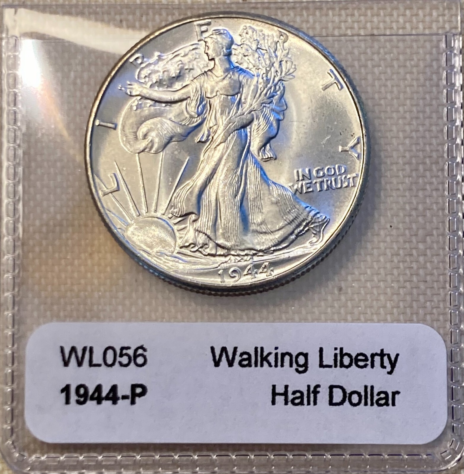 Exceptional 1944 P Walking Liberty Half Dollar - Beautiful GEM BU with no Toning