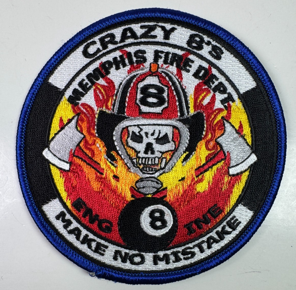 Memphis Tennessee Fire Engine 8 Crazy 8's Ball Make No Mistake TN Patch Y6