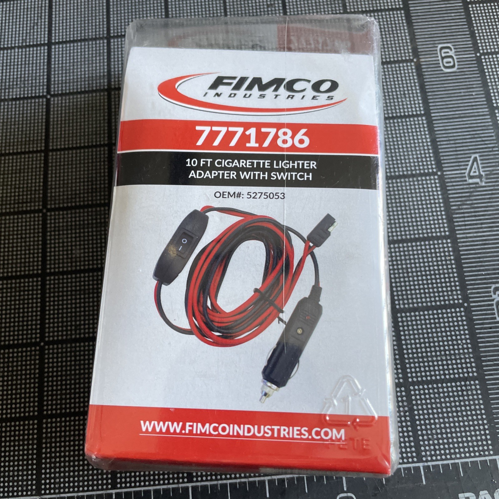 Fimco 7771786 Cigarette Lighter Wire Adapter with Switch