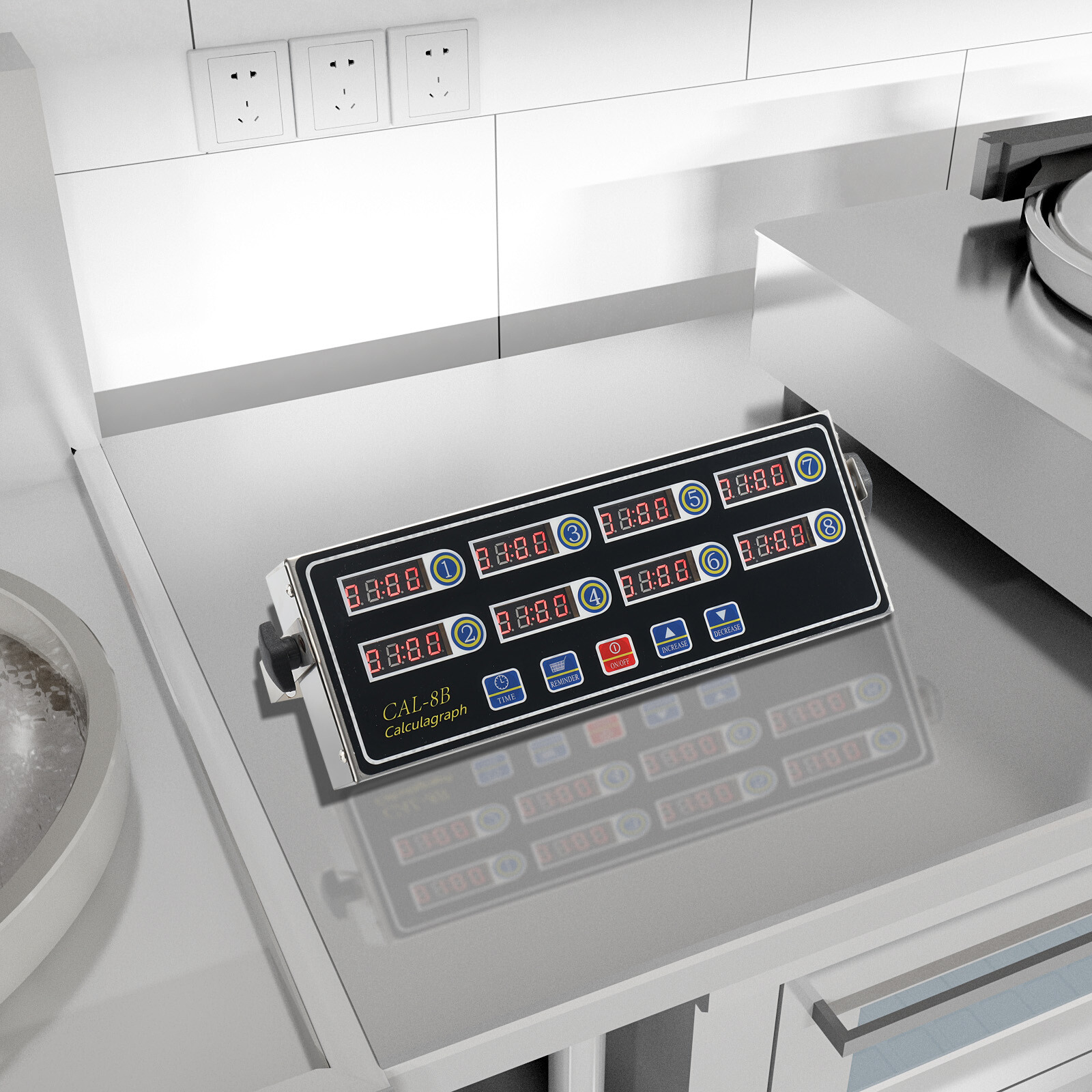 8 Channel Digital Timer Kitchen Cooking Countdown Timing Remind Loud Alarm