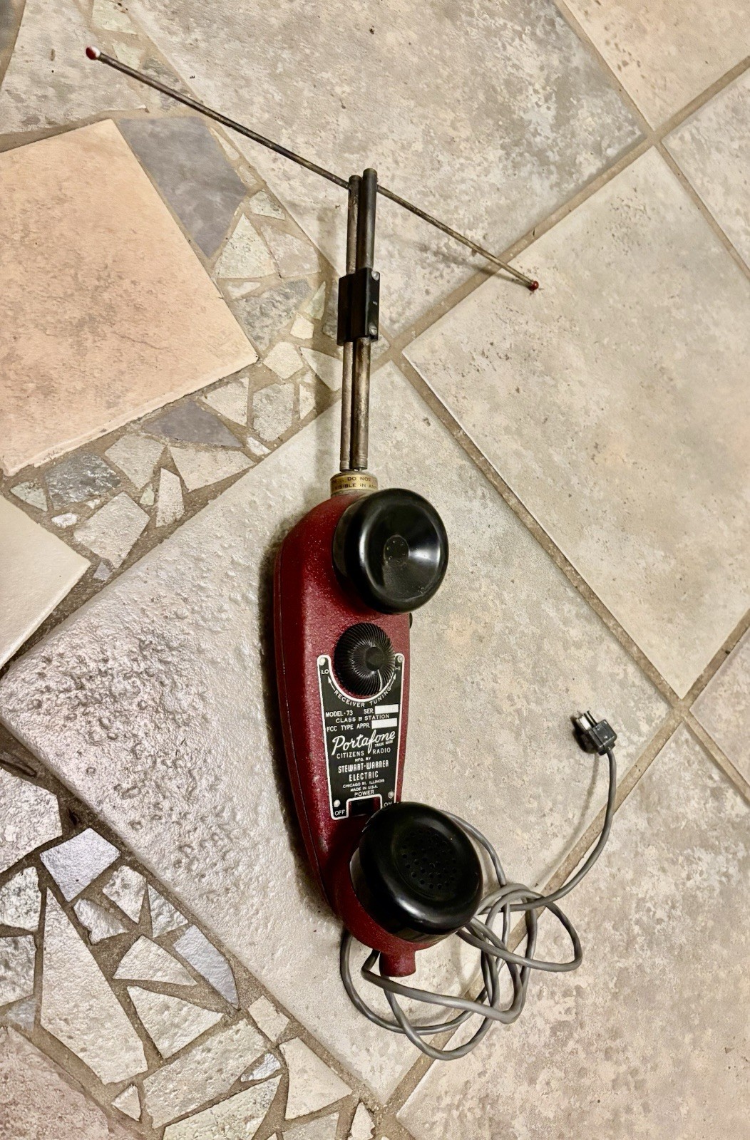 FUTURISTIC Space Age Portafone Stewart Warner 1950s CB Radio vintage Mars Walkie