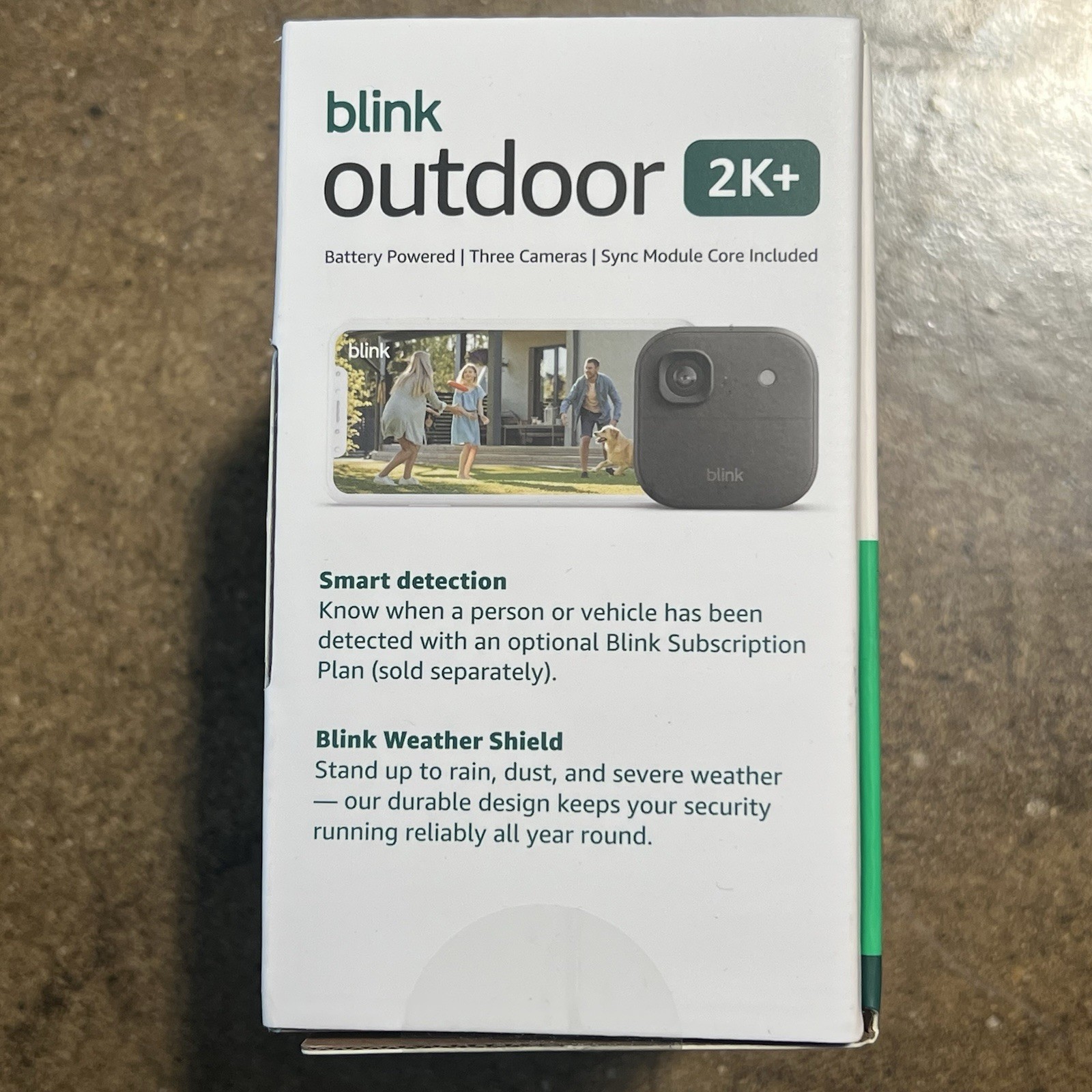 Blink Outdoor 2K+ Wireless Security Camera 3 Camera System (Black) New Sealed