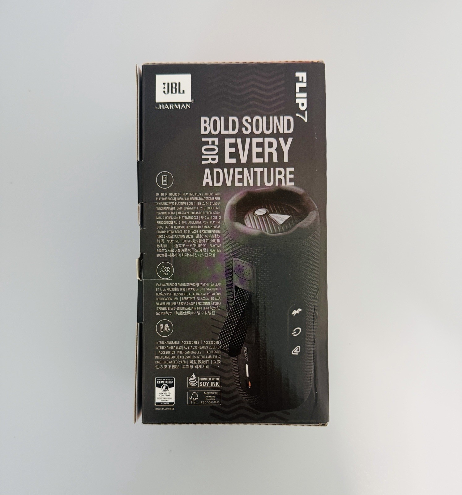 JBL Flip 7 Bluetooth Portable Waterproof Speaker- Black