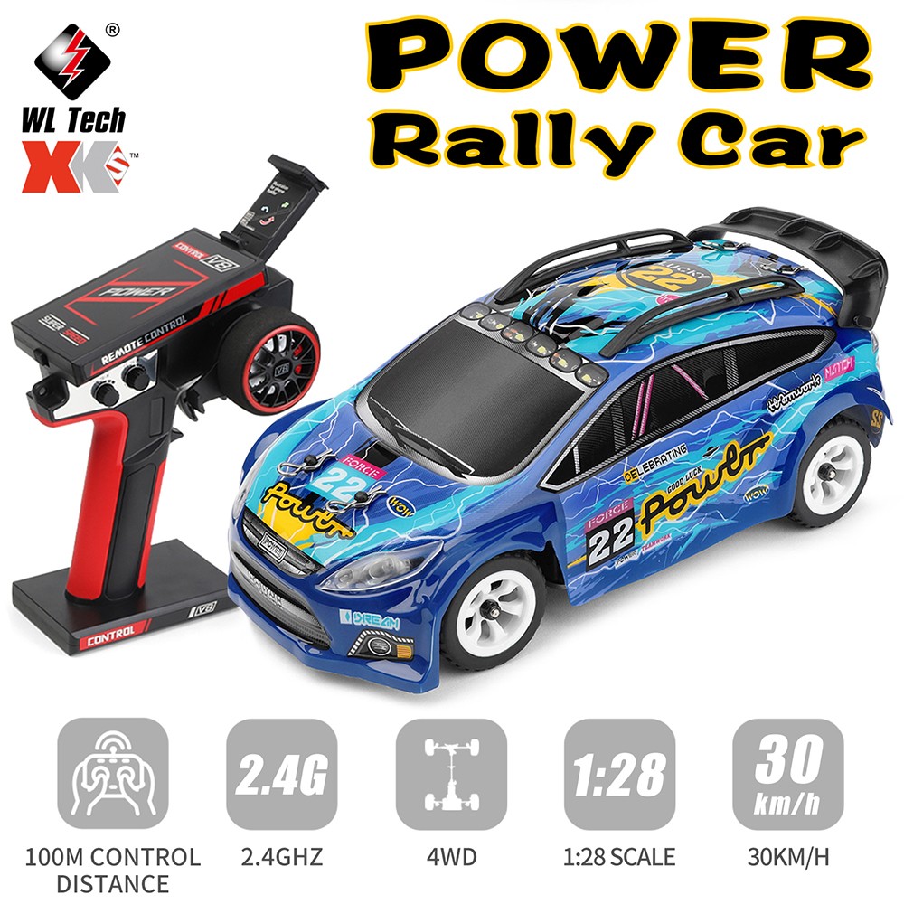 Wltoys 284010 2.4G 4WD 30km/h RC 1/28 Rally Drift Car 3 Battery Remote Controler