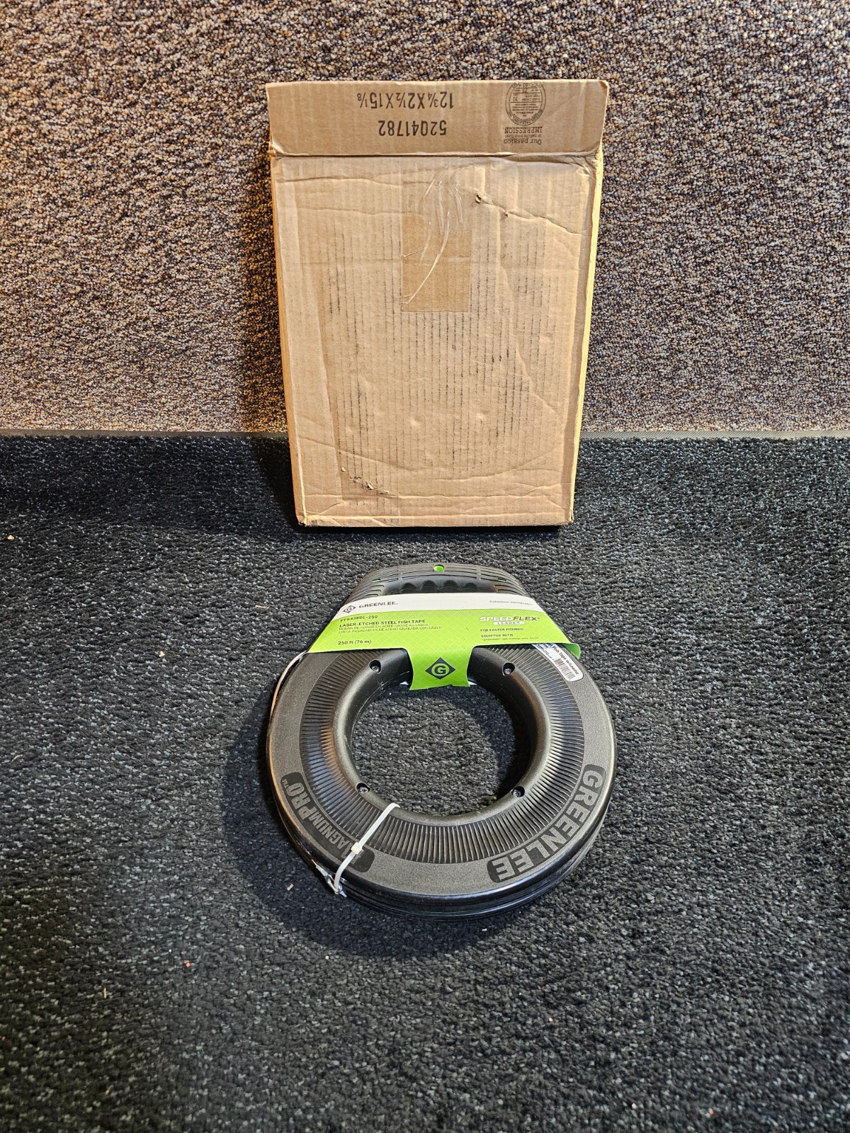 Greenlee FTS438DL-250 250 ft Laser Etched Steel Fish Tape w/ SpeedFlex Leader