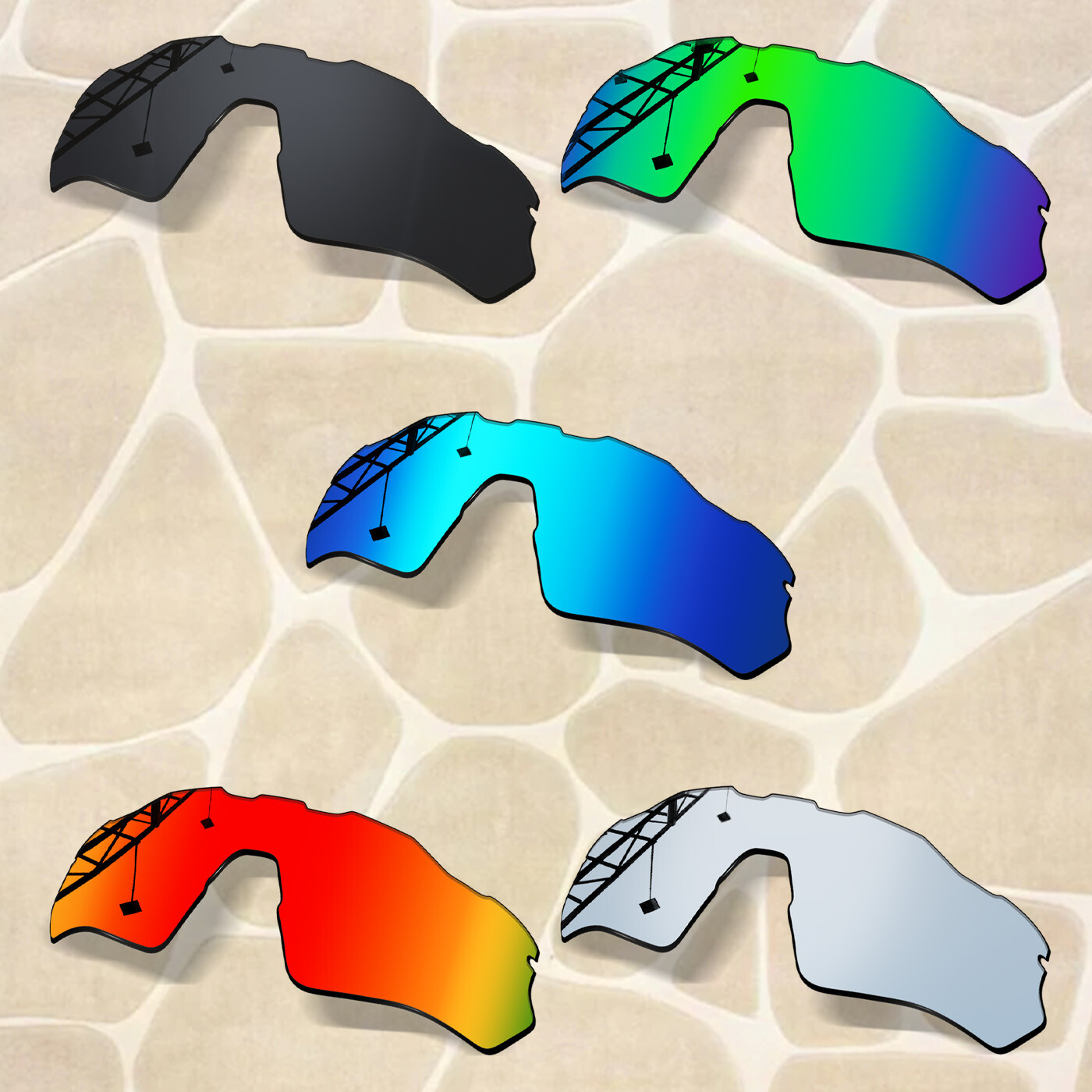 Anti-Scratch Polarized Replacement Lenses for Oakley Radar EV XS Path OJ9001