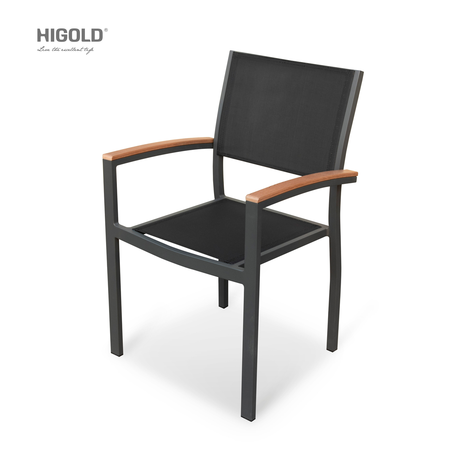 HIGOLD Carlo 8+1 pieces extendable Outdoor Dining set, Faux Wood Slats Tabletop