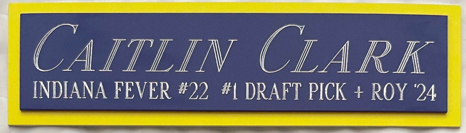 CAITLIN CLARK FEVER WNBA NAMEPLATE FOR AUTOGRAPHED BASKETBALL-JERSEY-PHOTO-SHOES