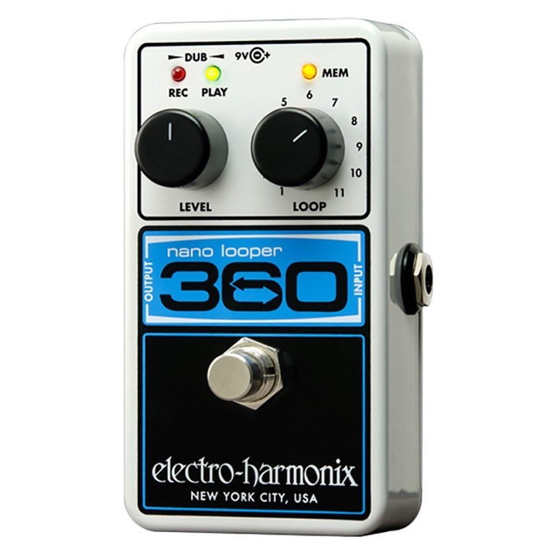 Electro-Harmonix Nano Looper 360 Looper Guitar Pedal, 6min Recording, 11 Loops