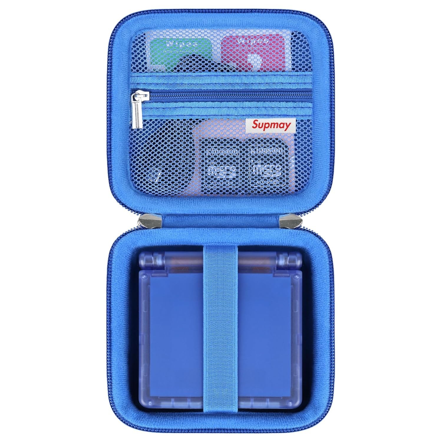 Retro Game Console Hard Case with Mesh Pocket - Fits GBA SP & Accessories