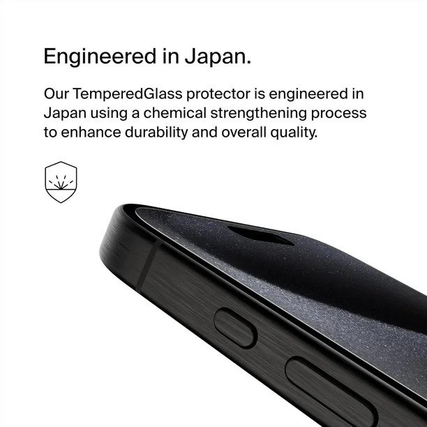 Belkin Tempered Glass Screen Protector iPhone 15/14 Pro 9H + Easy Align Tray
