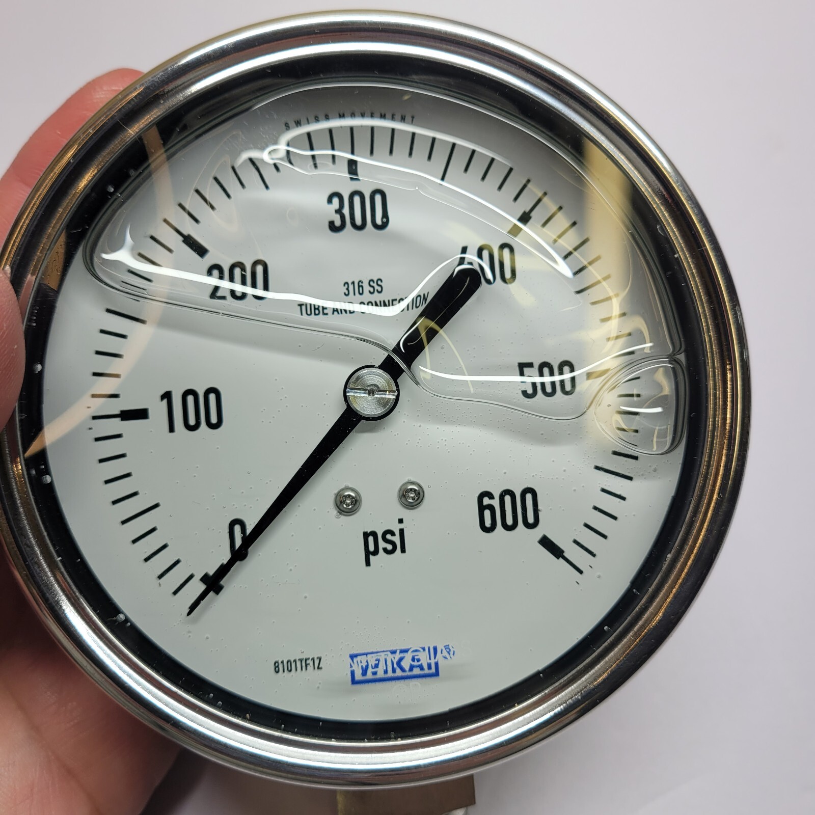 Wika 4" 8101TF1Z Liquid Filled Gauge 600psi