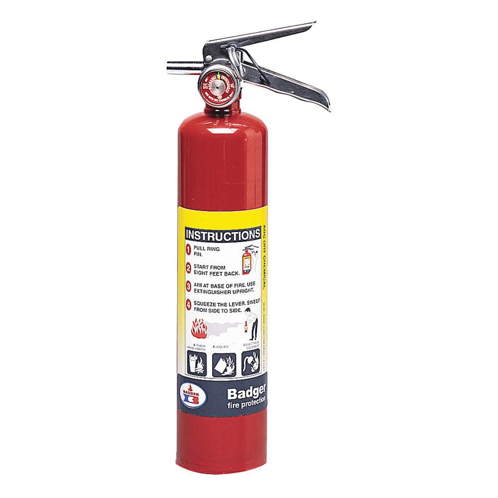 BADGER B250M Fire Extinguisher,Steel,Red,ABC 36MA15