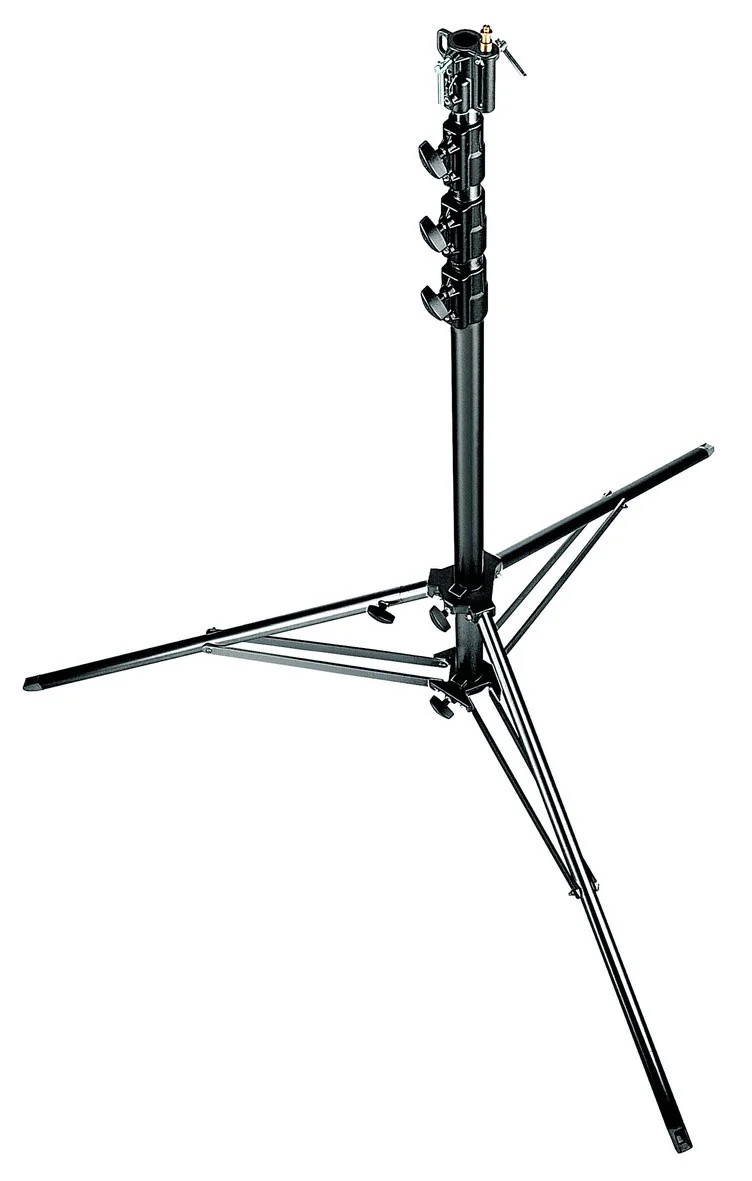 Manfrotto 269BU Super Alu Stand with Leveling Leg, 14.9', Black