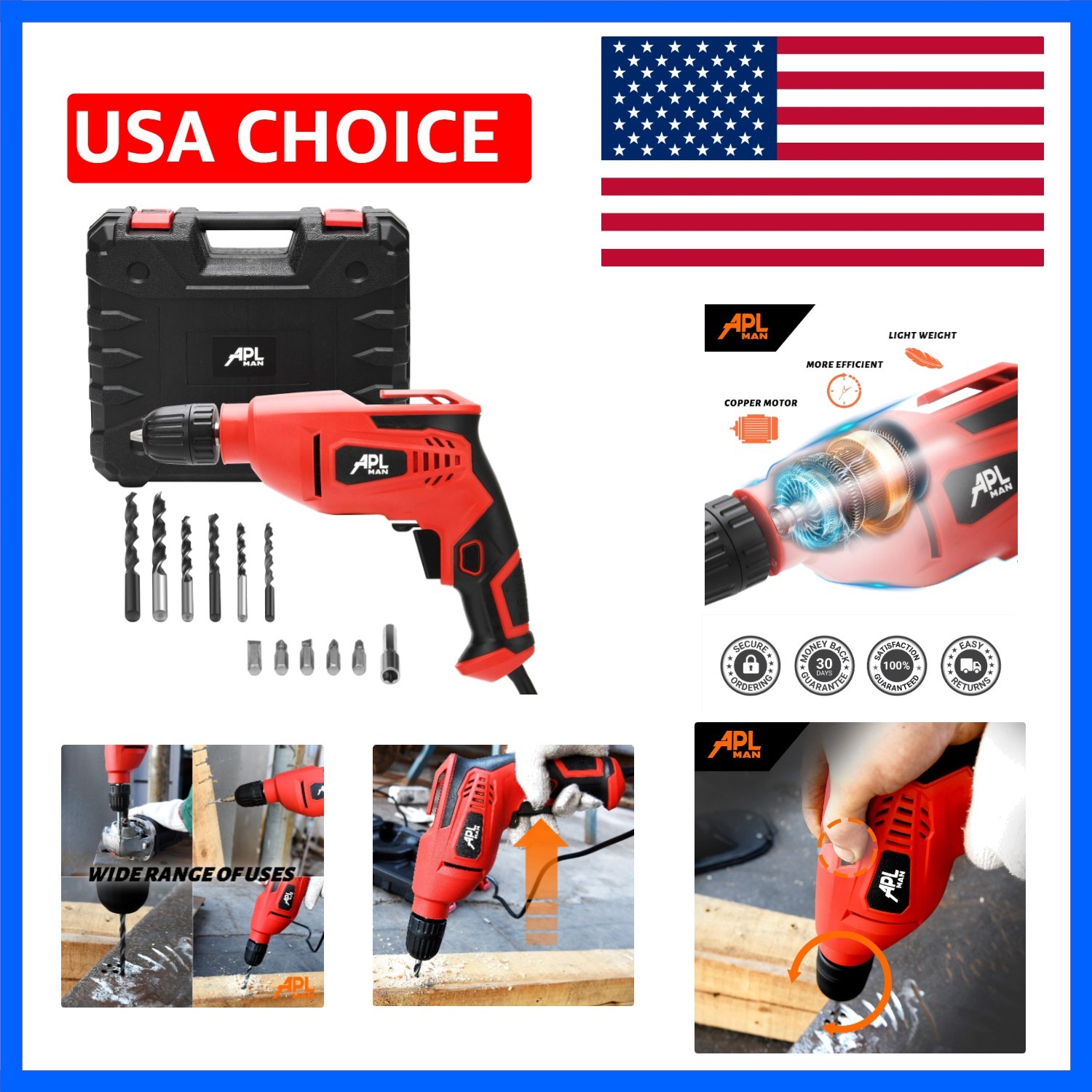 21V MAX Power Cordless Drill Electric Impact Driver/Drill Kit,26pcs Accessori...