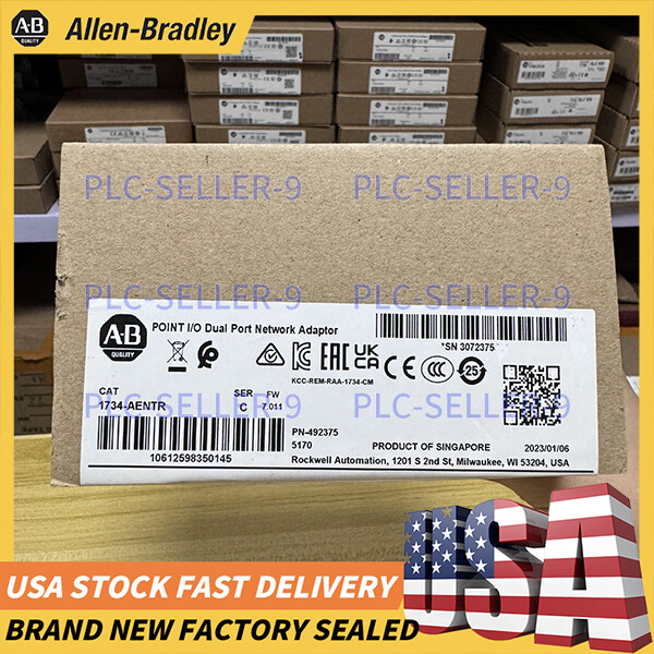 AB 1734-AENTR AB Point I/O Dual Port Adaptor Module New Sealed Free Shipping