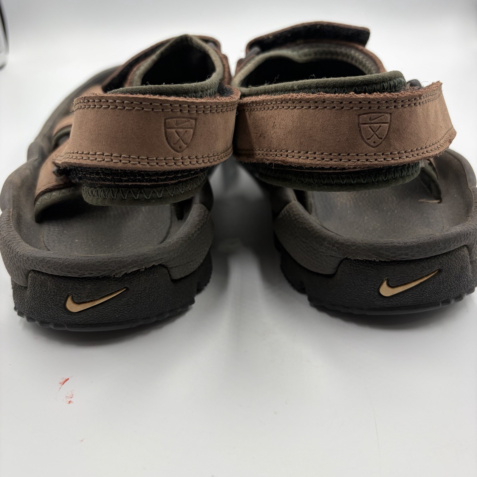 Nike Air Adjustable Strap Golf Sandals Brown Green Mens US 11 EUR 45