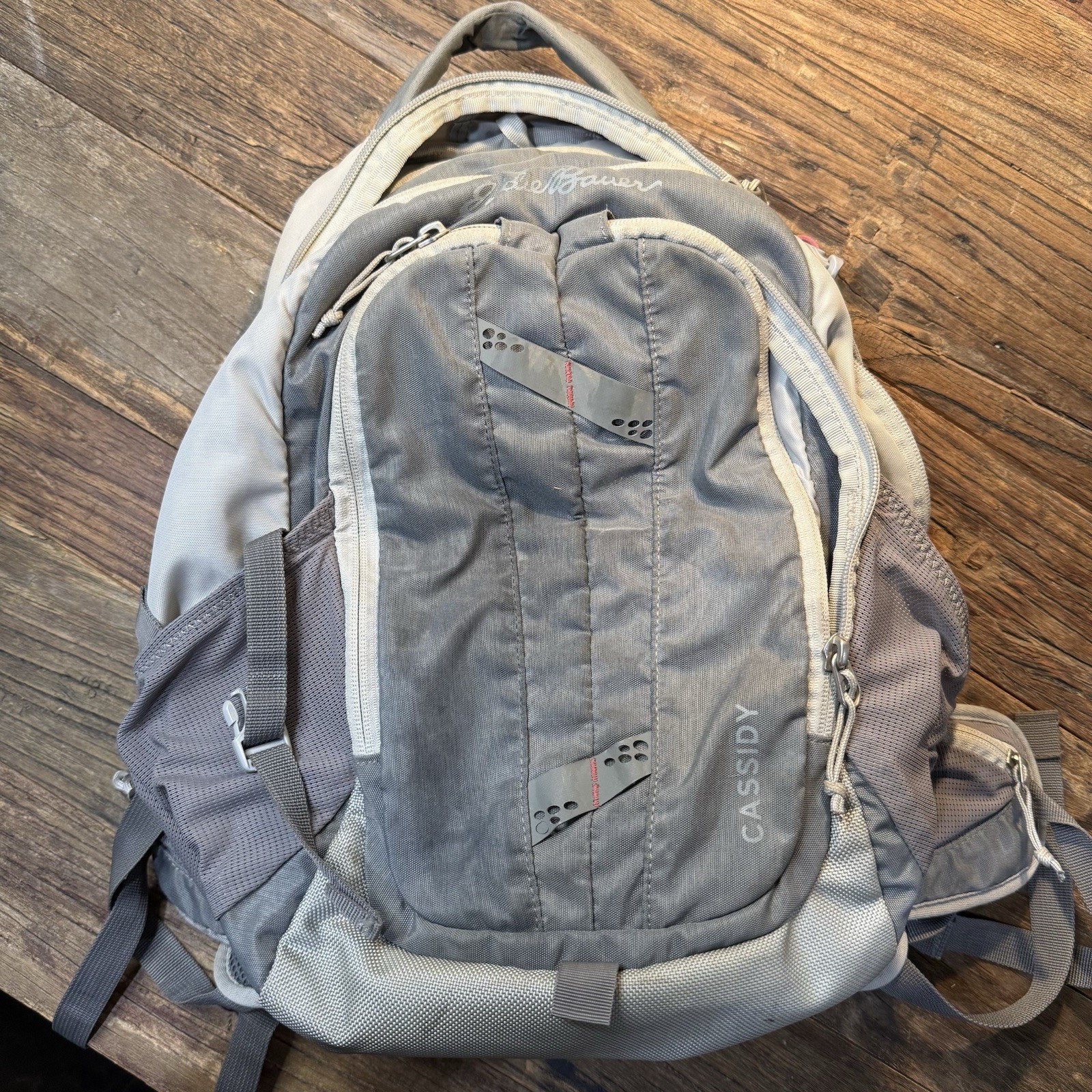 Eddie Bauer Cassidy Hiking Backpack Heather Gray Adjustable Straps Zipper