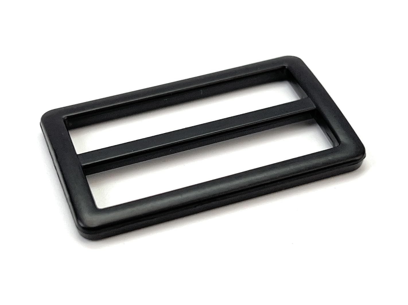 Heavy Duty Metal Slide Buckles - 10 Pcs, 1-1/4 Inch Matte Black Zinc Alloy Tr...