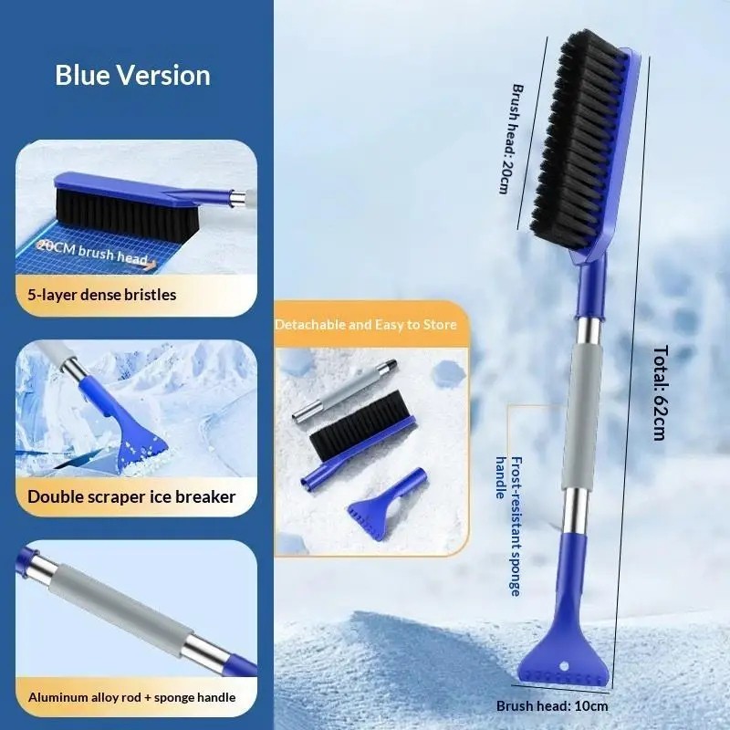 Car Snow Brush Ice Scraper Paint Safe Winter Auto Tool For Windshield Cleaning