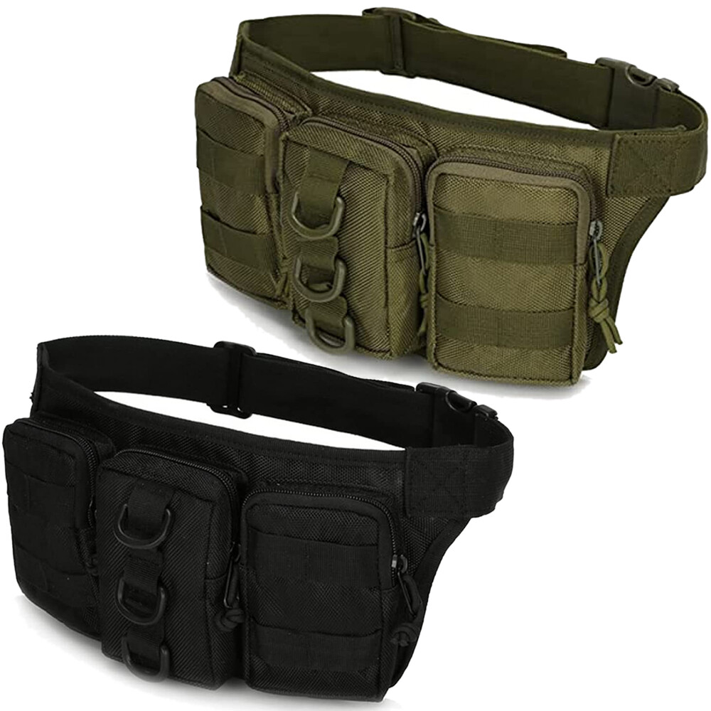Tactical Fanny Pack Small Military Nylon Waist Bag Money Belt Bag for Daily Use