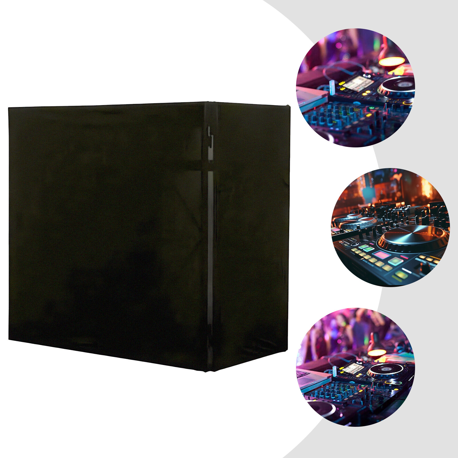 DJ Black Portable Oxford Cloth Scrim DJ Display Stand Facade Booth Event Cover