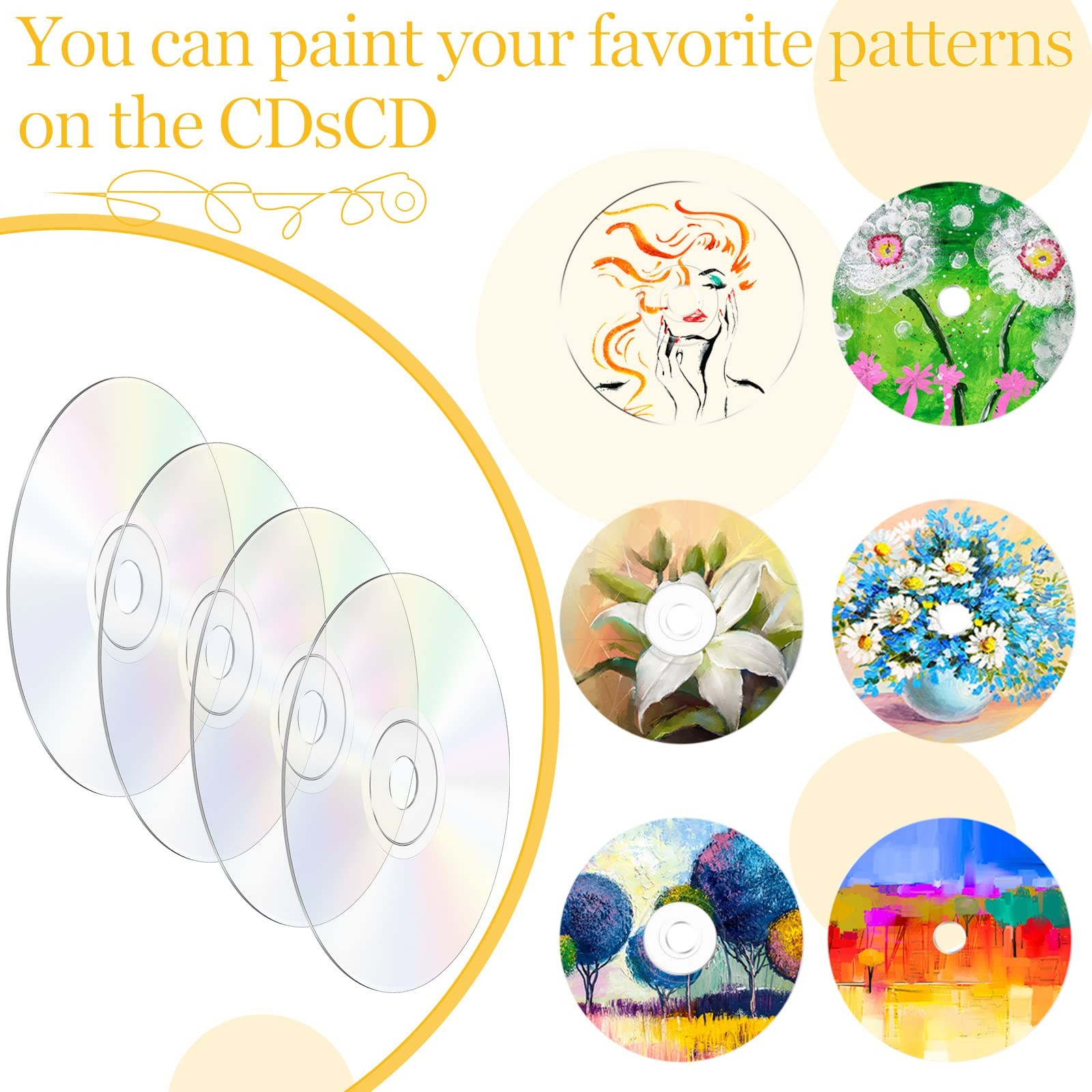 20 Pieces Blank Cds for Decoration Clear Aesthetic Blank Cd