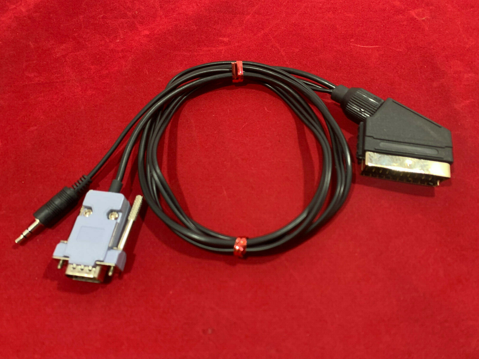 1m Acorn Archimedes/A3000 to SCART Monitor Cable+Audio: 9 Pin D Type to Scart