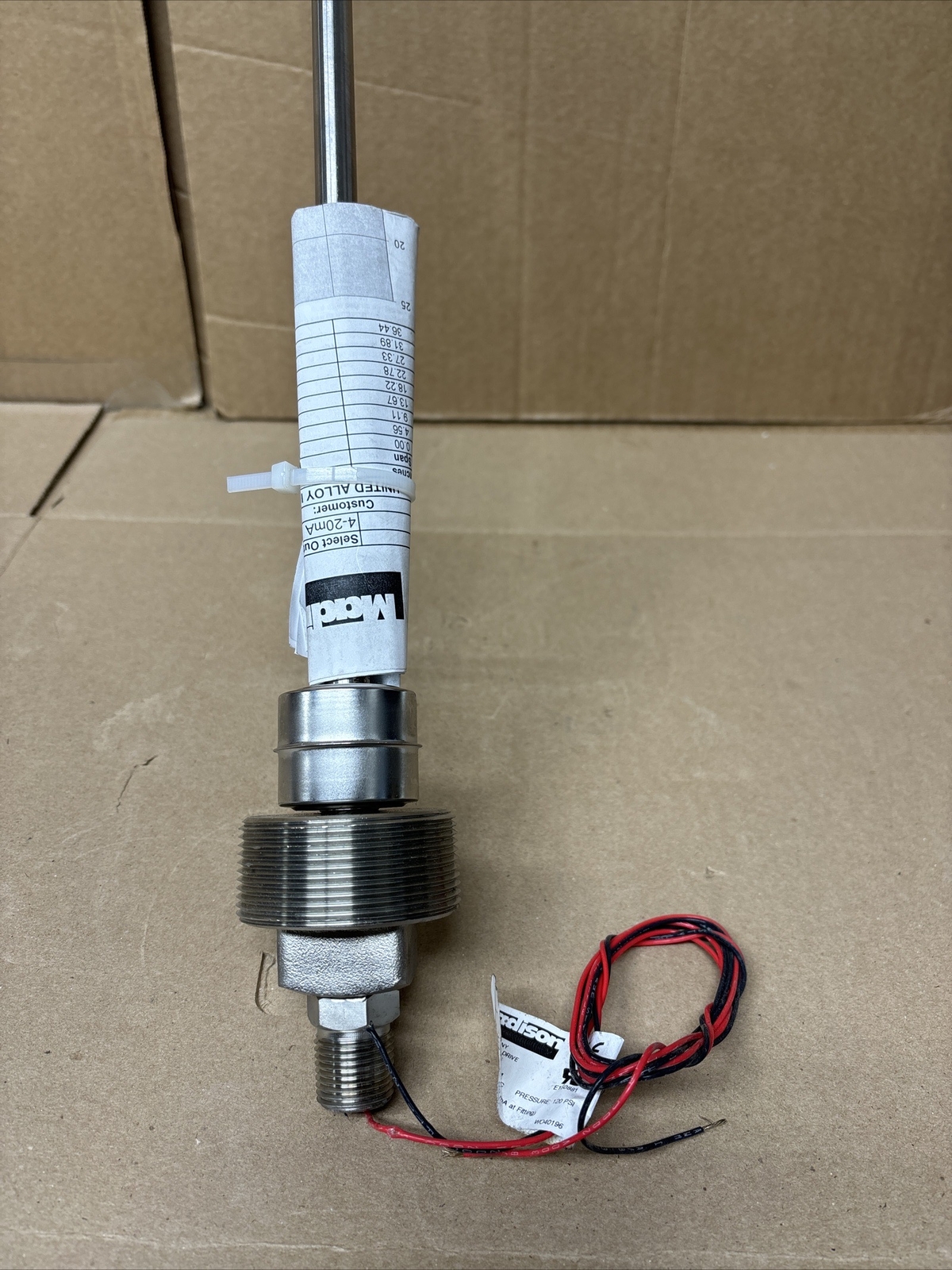 Madison 120PSI C4651 4-20mA Continuous Level Transmitter Float Sensor 40"