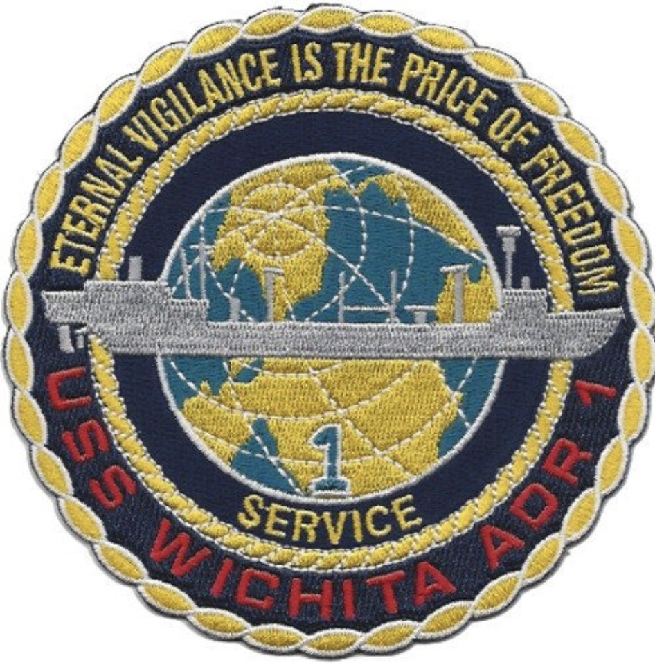 4.5" NAVY USS WICHITA AOR-1 EMBROIDERED PATCH