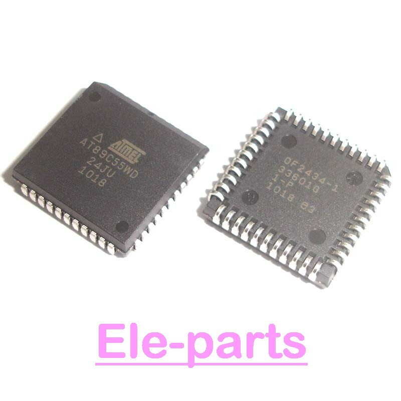 5 PCS AT89C55WD-24JU PLCC-44 AT89C55 8-Bit Microcontroller IC Chip