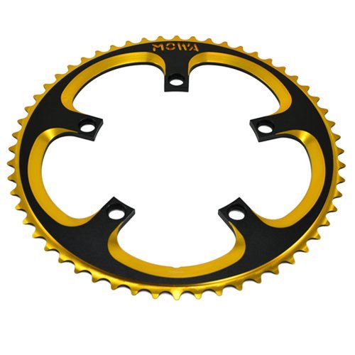 MOWA CNC 7075 Alloy Single Chainring Set 56T, BCD 130mm, Gold