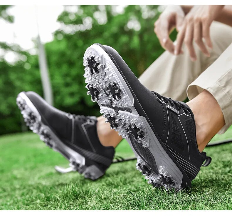 Waterproof Men's Golf Spikes Shoes Comfortable Non-slip Golf Training Sneakers