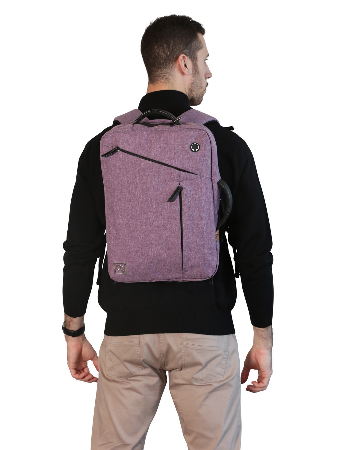 15" Laptop Backpack, Water Resistant Canvas Convertible Briefcase Messenger