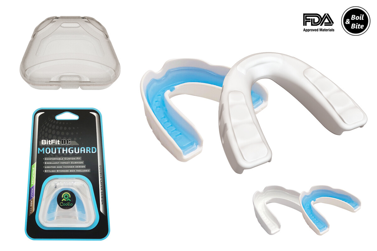 Coollo Sports Boil and Bite Sport Mouth Guard (Adult - Age 11 & Above) BitFit DC