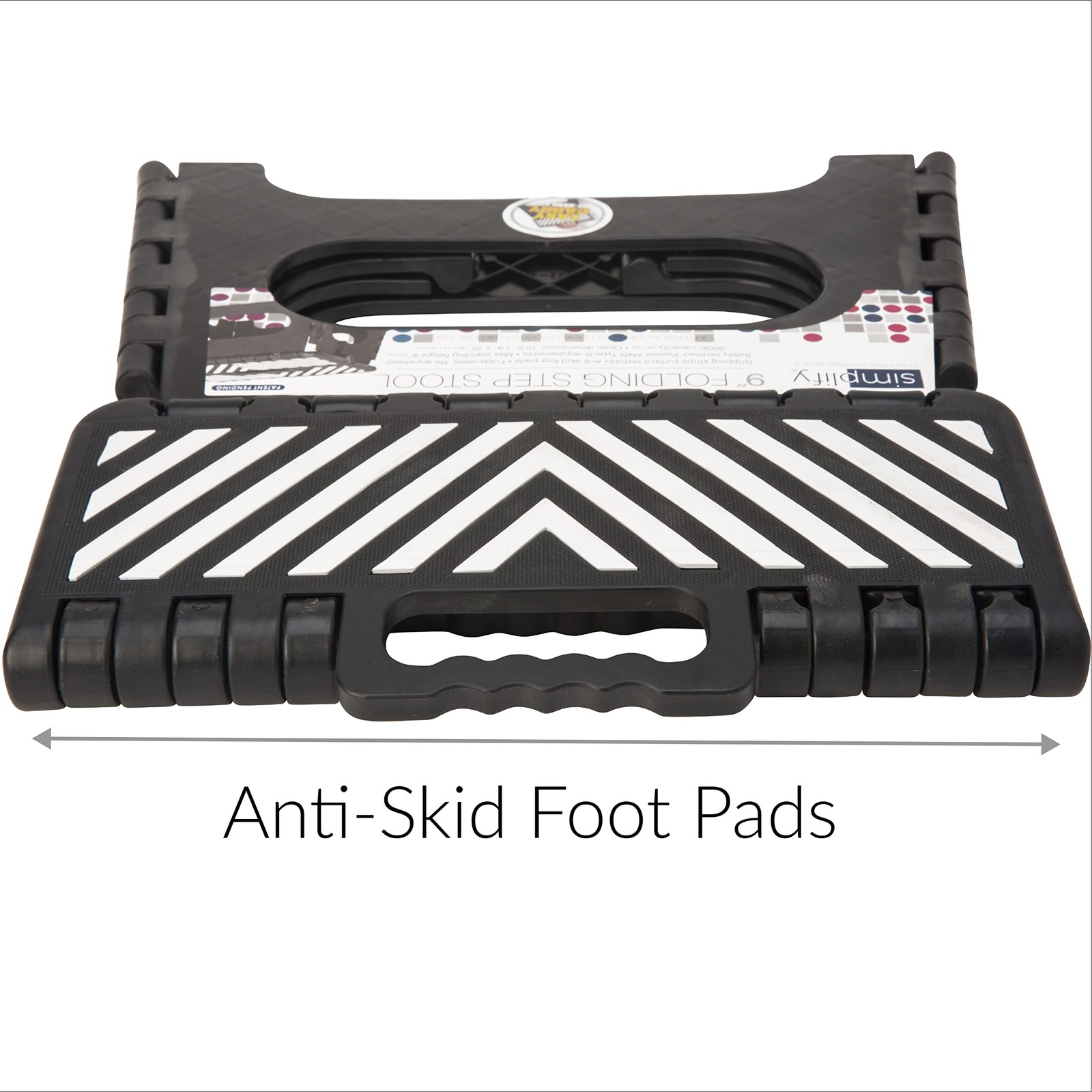 Folding Step Stool-Lightweight, Sturdy and Safe, Carrying Handle, Easy to Ope...