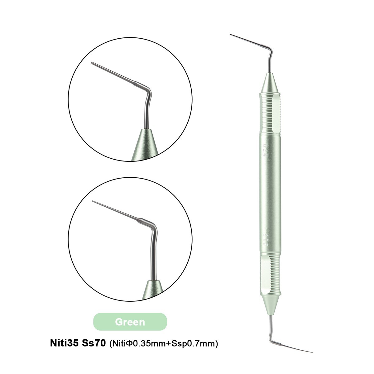 Dental Endodontic Hand Plugger Niti Tip Buchanan Root Fill Instrument 3 Sizes