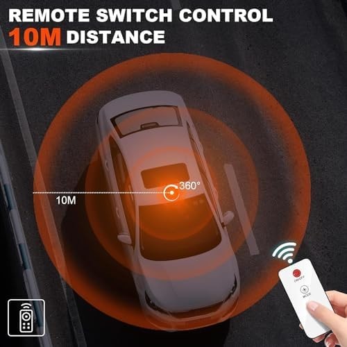 Rechargeable Amber LED Beacon Light Wireless with Remote Magnetic Emergency