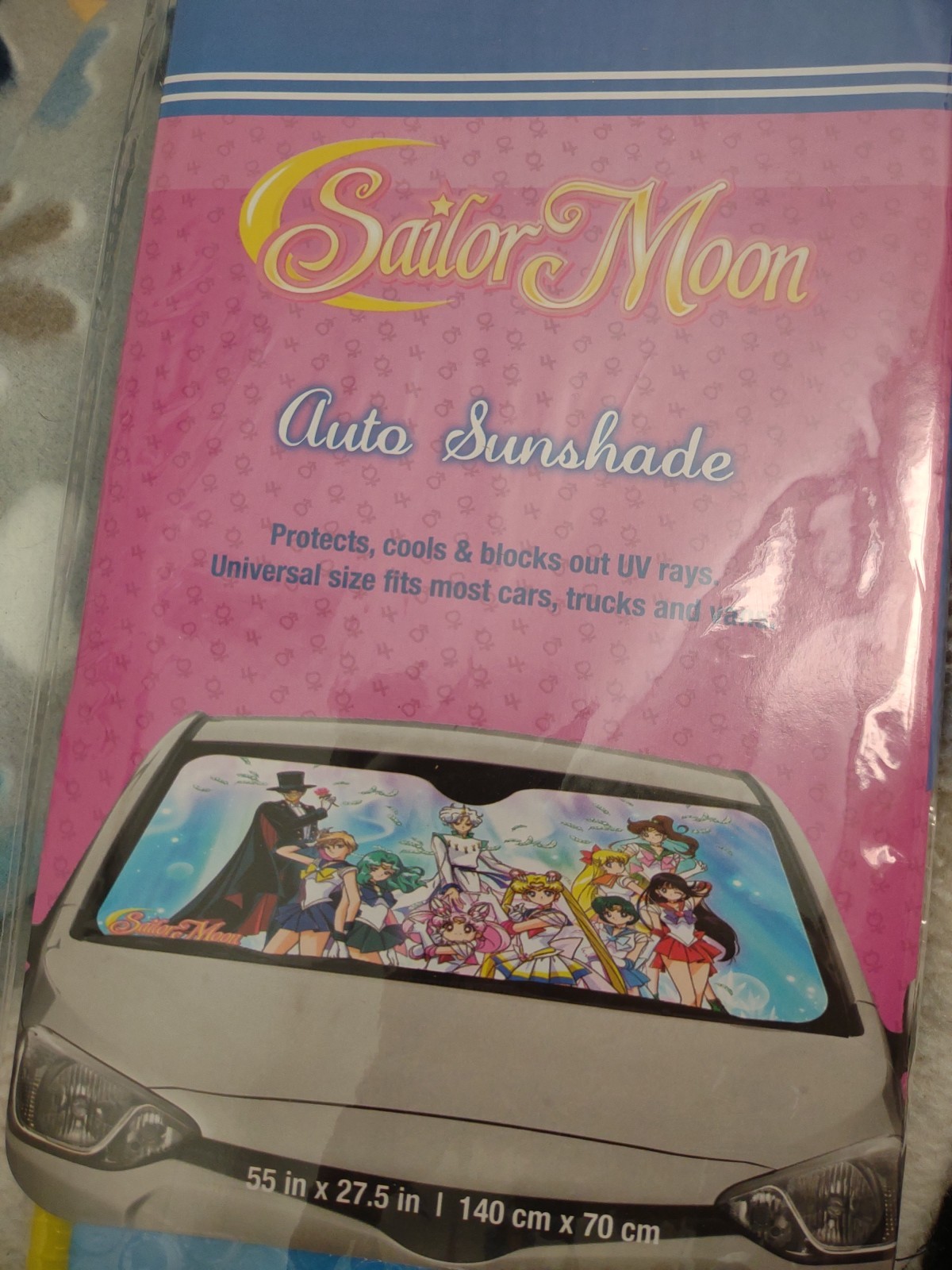 Sailor Moon SuperS Car Auto Sunshade Window Dash Cover  Sunshade Just Funky NEW