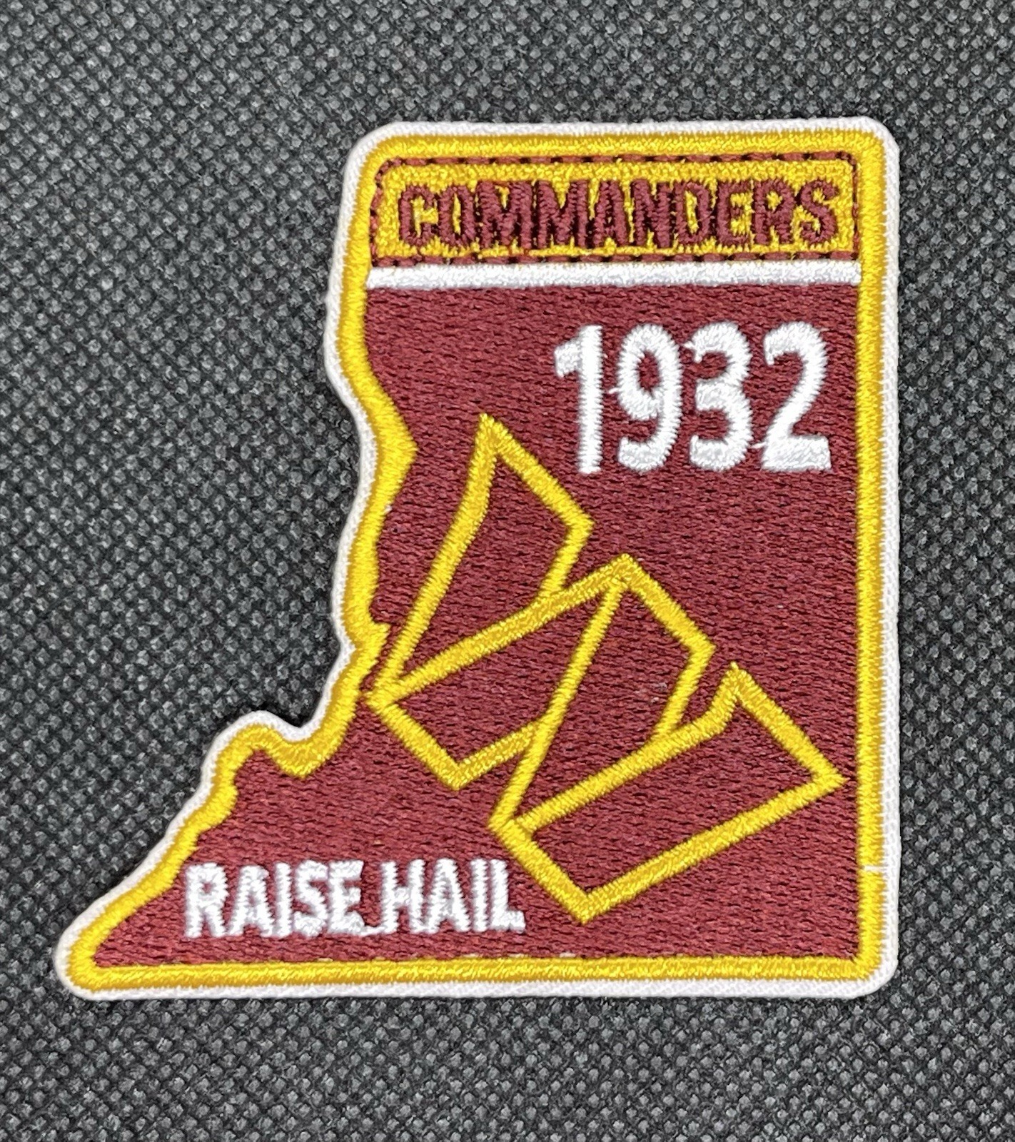WASHINGTON FOOTBALL COMMANDERS REDSKINS EMBROIDERED IRON ON PATCH 2.75” X 2.75”