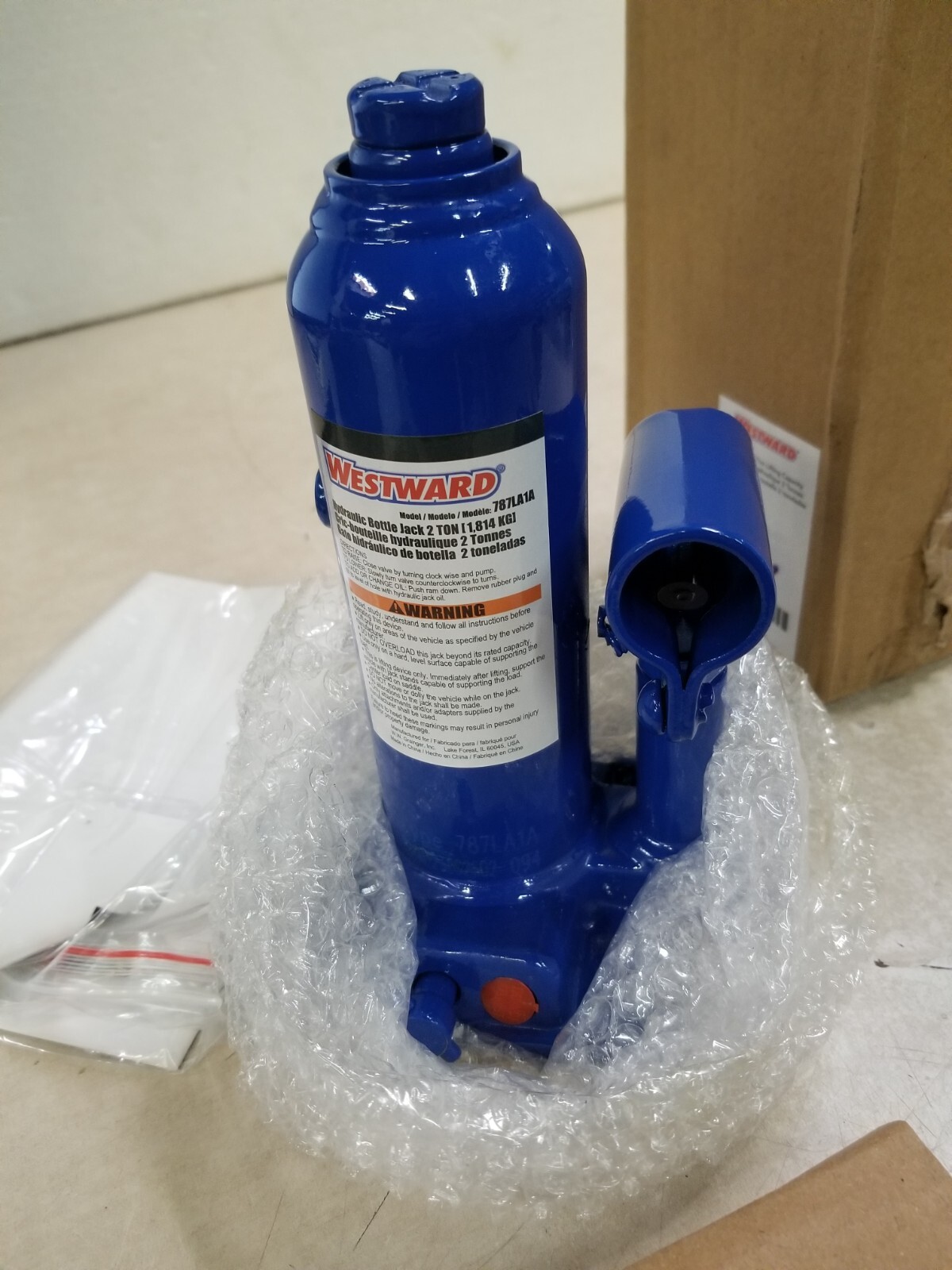 WESTWARD High-Clearance 2 Ton Bottle Jack 787LA1A