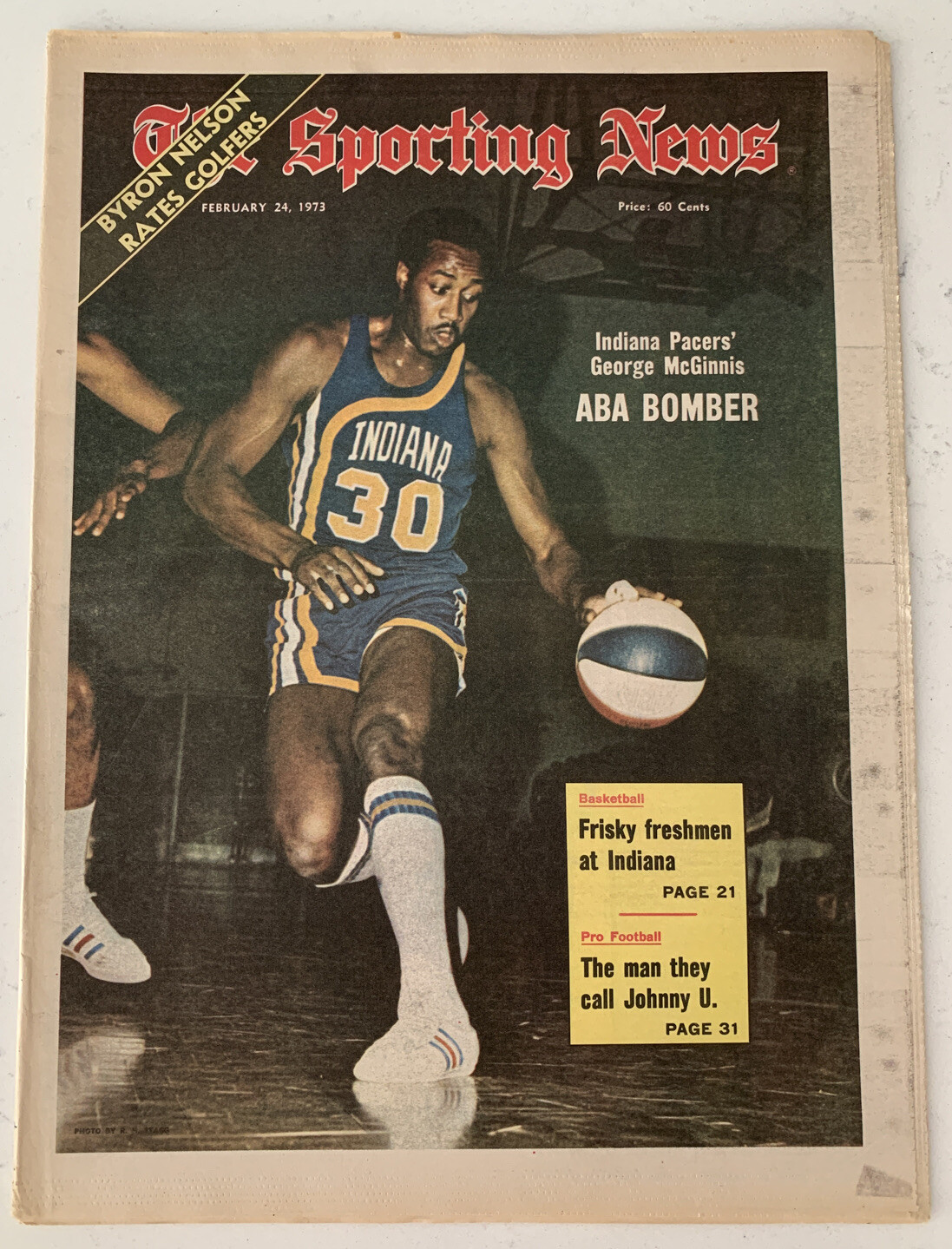 The Sporting News February 24, 1973 George McGinnis, Indiana Pacers (B179)
