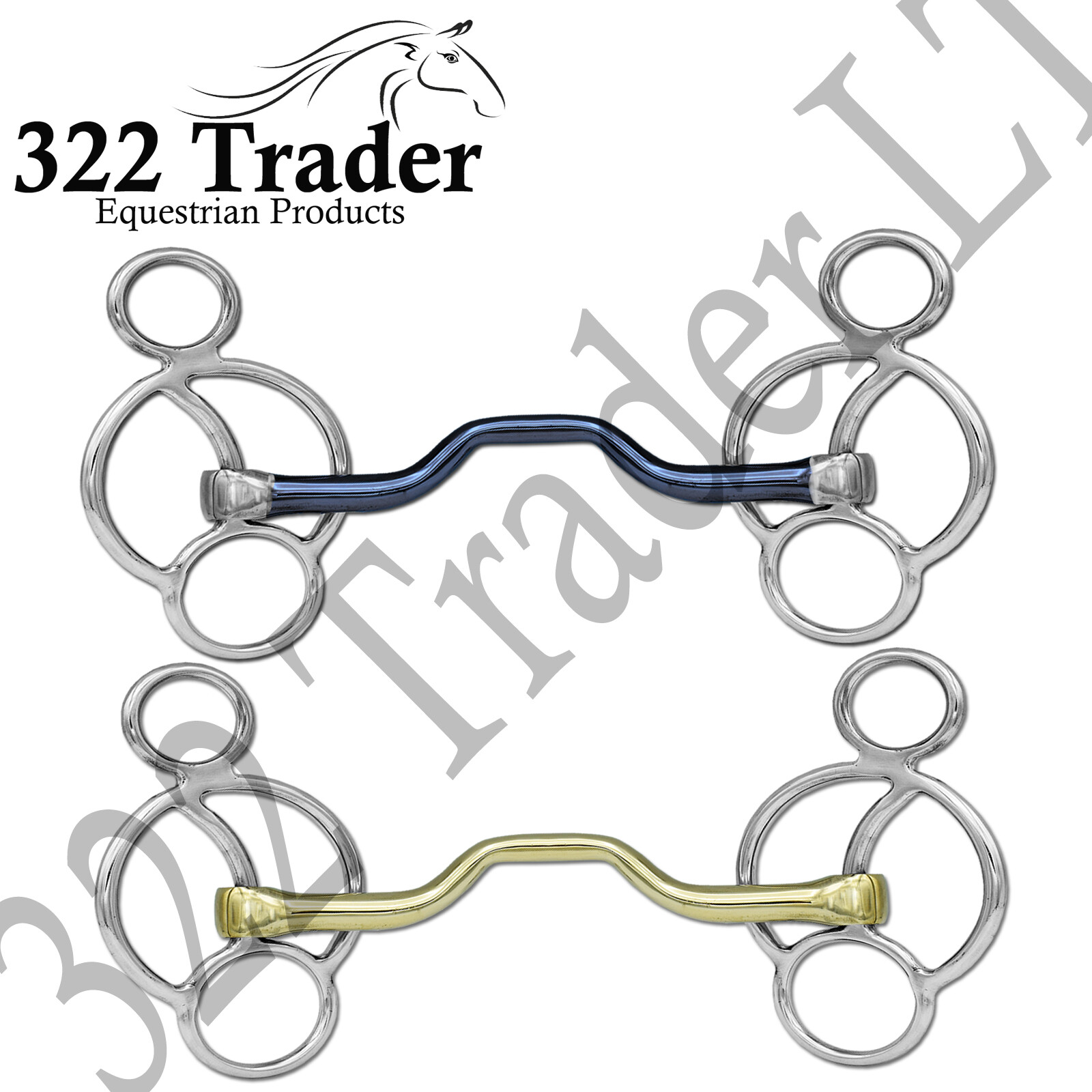 3 Ring Gag Horse Mouthpiece - 5.5" - Sweet Iron - Nickel Silver - Horse Bits