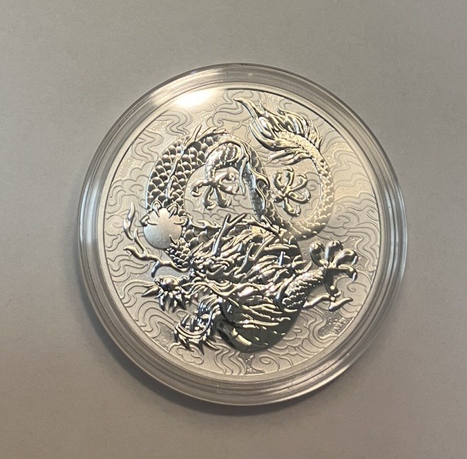 2021 Australia Perth Myth & Legends Dragon 1oz Coin In Capsule