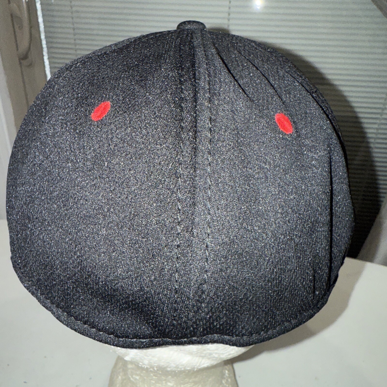 TERO in Red white Script Letters on Black Hat Cap Red Accents Flexband L/XL OTTO