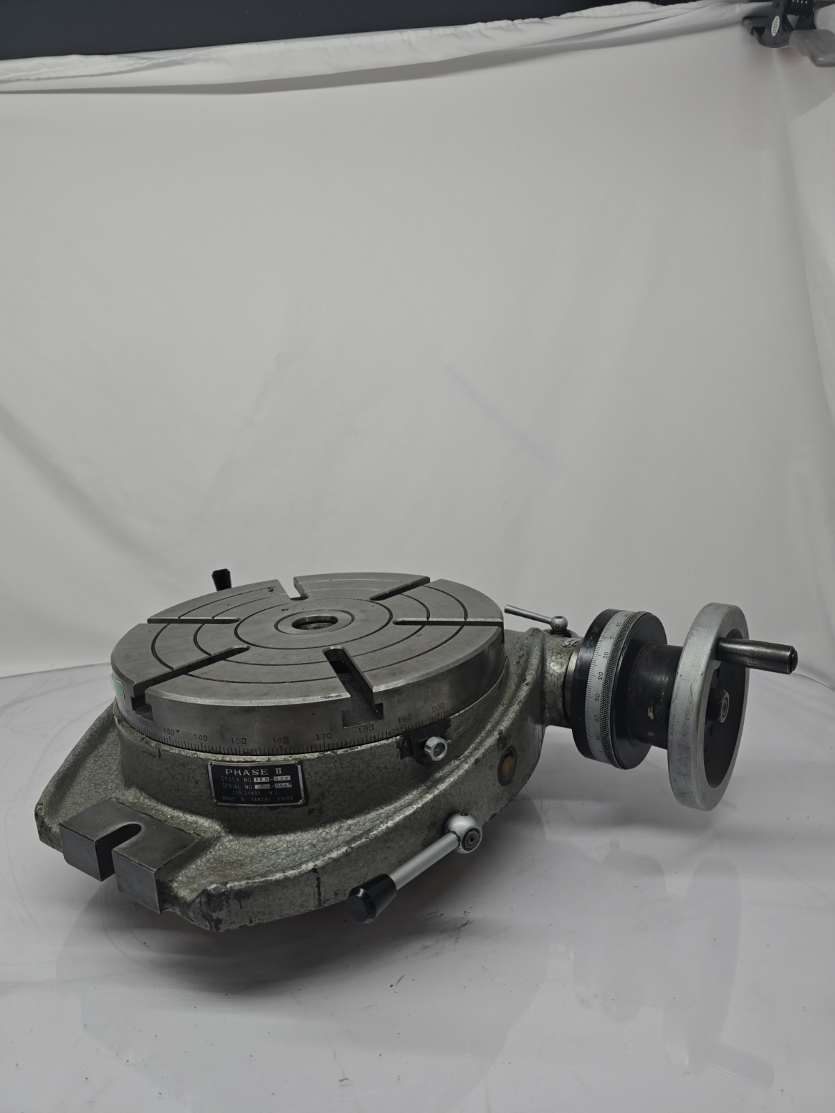 PHASE II H220-010 10" Horizontal Precision Rotary Table 3MT Center Hole 90:1