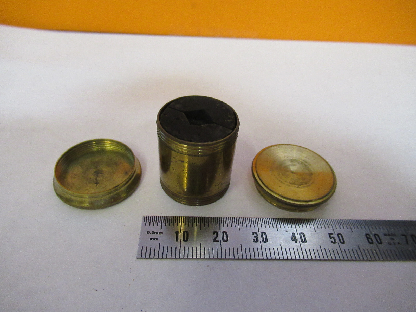 ANTIQUE BRASS POLARIZER EYEPIECE BECK LONDON MICROSCOPE PART AS PICTURED Y2-A-66